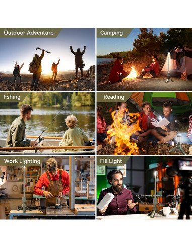 Lámpara de Camping MORIKO Telescópica 10,500mAh IP67 Verde