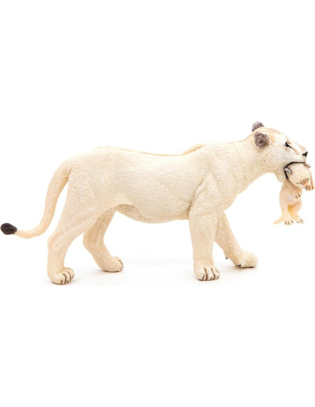 Figura de Papo Leona Blanca con Cachorro Multicolor 14.5cm Figura de Papo Leona Blanca con Cachorro Multicolor 14.5cm