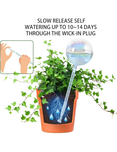 Esferas de Riego Automático de Vidrio 368g - Paquete de 4