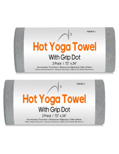 Paquete de 2 Toallas de Yoga Antideslizantes PBHEPJ 183x61cm