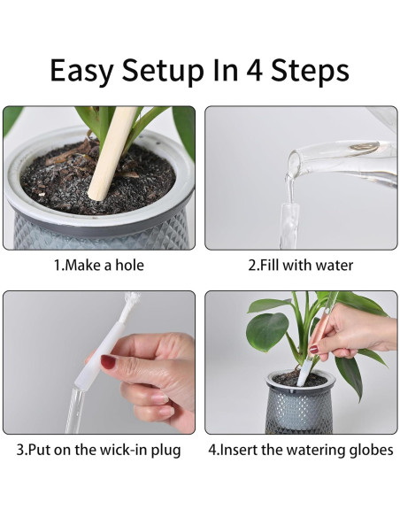 Esferas de Riego Automático de Vidrio 368g - Paquete de 4