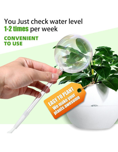 Esferas de Riego Automático de Vidrio 368g - Paquete de 4