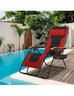 Conjunto de 2 Sillas Reclinado XL Sophia & William Rojo 2