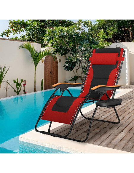 Conjunto de 2 Sillas Reclinado XL Sophia & William Rojo