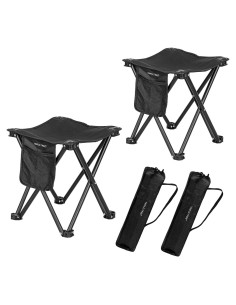 Taburete Plegable Camping Zaboro 2 Pack 35.1 cm Negro
