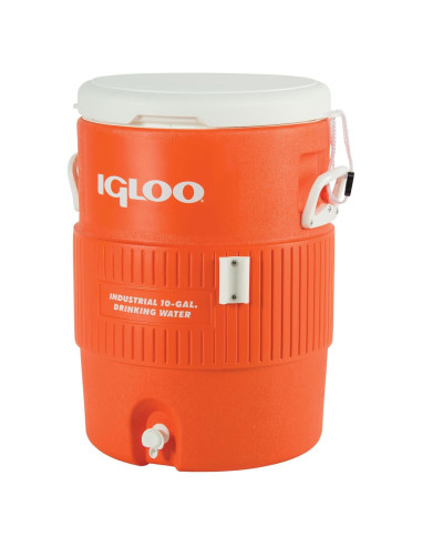 Dispensador de Agua Igloo Seat Top 37.85L Naranja/Blanco