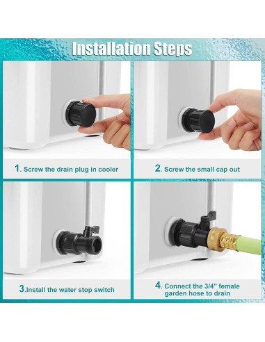 Conector de Manguera WADEO para Tapón de Drenaje Enfriadores YETI