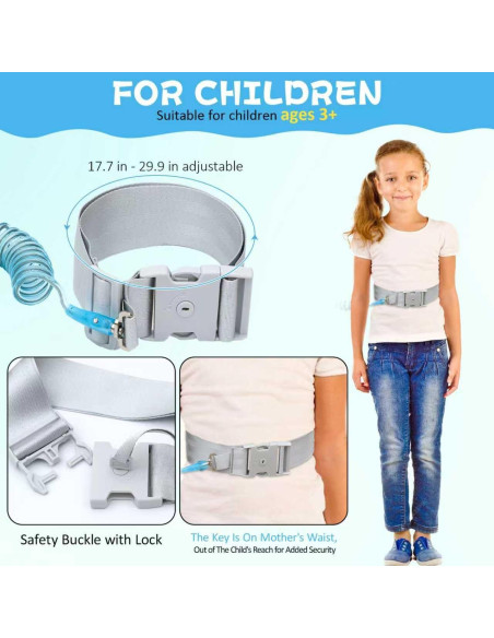 Arnés de Cintura JXM para Niños con Bloqueo - Azul