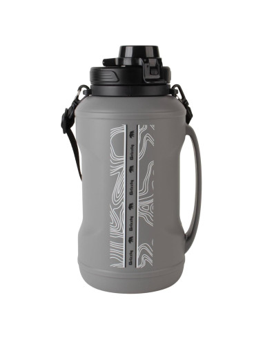 Botella de Agua Plegable Grizzly 1.89L | Mango Ergonómico | Gris