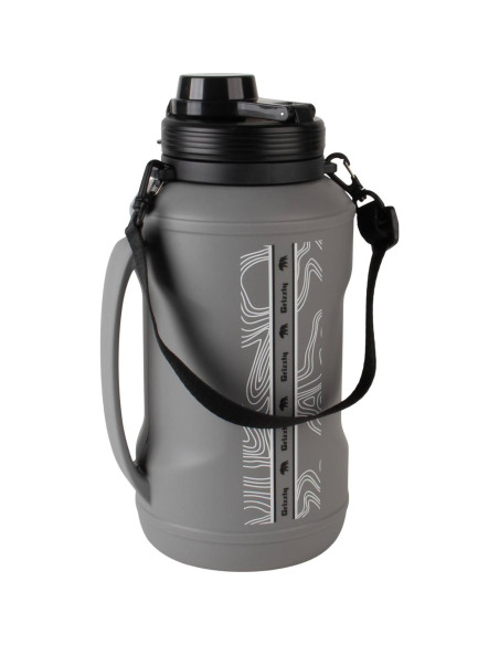Botella de Agua Plegable Grizzly 1.89L | Mango Ergonómico | Gris