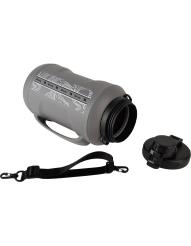 Botella de Agua Plegable Grizzly 1.89L | Mango Ergonómico | Gris