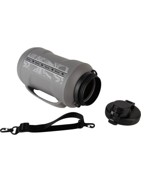 Botella de Agua Plegable Grizzly 1.89L | Mango Ergonómico | Gris