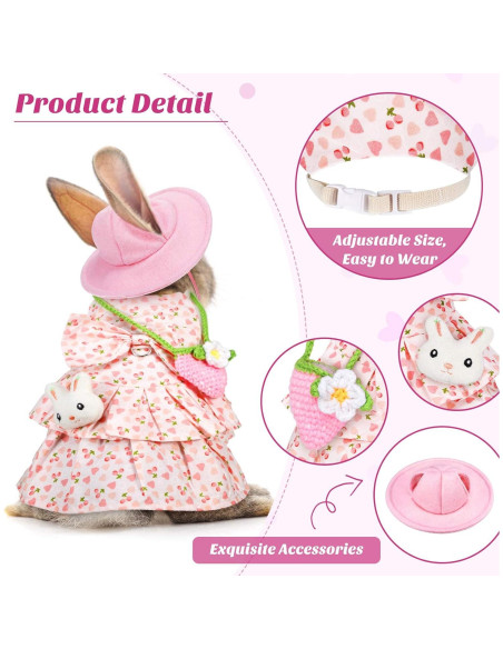 Disfraz de Conejo para Mascotas Weewooday - 10 Piezas