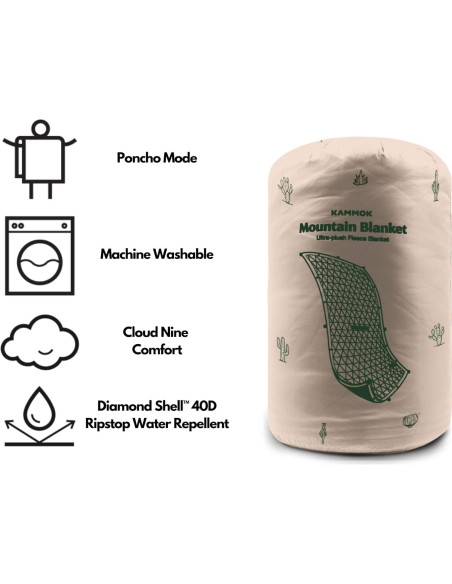 Manta de Montaña KAMMOK 213x127 cm Resistente al Agua