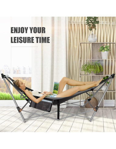 Hamaca Plegable Portátil Giantex con Soporte de Hierro 150kg