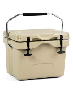 Hielera Goplus 15.14L Caqui Aislada Portátil para Camping