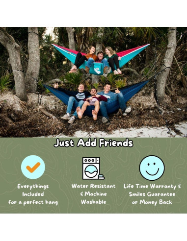 Hamaca Doble Mr. Mocks Wild Turkey 1.98x3.05m Resistente