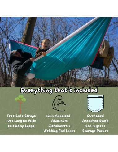 Hamaca Doble Mr. Mocks Wild Turkey 1.98x3.05m Resistente