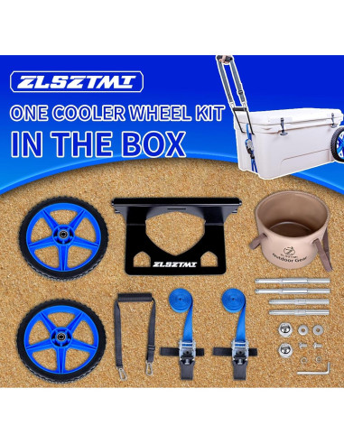 Kit de Ruedas para Enfriadores ZLSZTMI Ajustable 113.4 kg