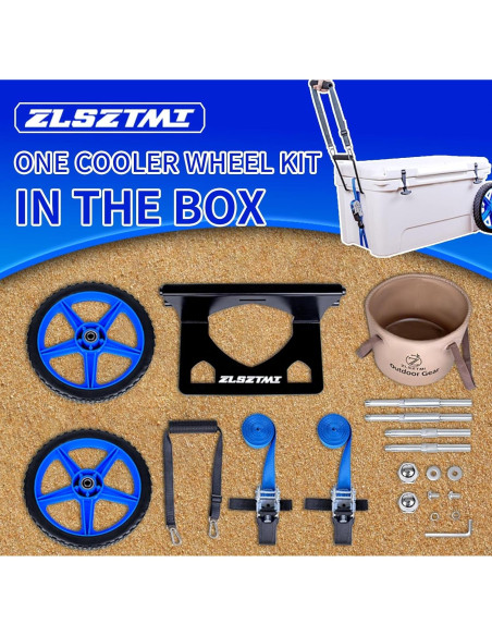 Kit de Ruedas para Enfriadores ZLSZTMI Ajustable 113.4 kg