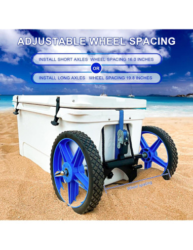 Kit de Ruedas para Enfriadores ZLSZTMI Ajustable 113.4 kg