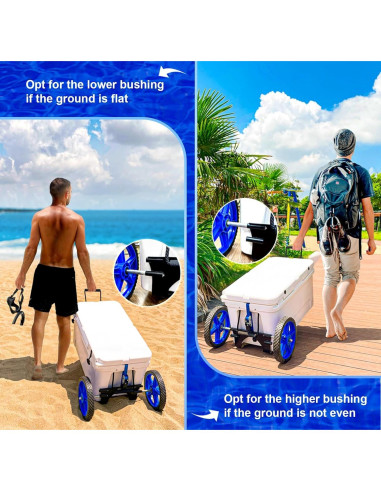 Kit de Ruedas para Enfriadores ZLSZTMI Ajustable 113.4 kg