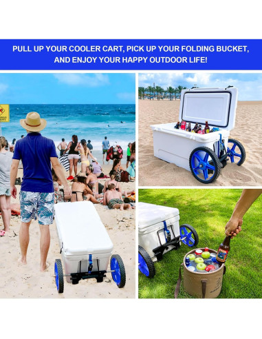 Kit de Ruedas para Enfriadores ZLSZTMI Ajustable 113.4 kg