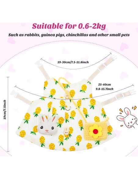 Disfraz de Conejo para Mascotas Weewooday - 10 Piezas