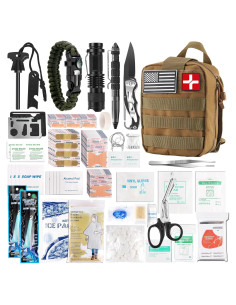 Kit de Primeros Auxilios y Supervivencia 288PCS Dlmd Caqui