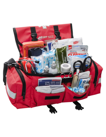 Bolsa de Primeros Auxilios MFASCO GO 160 Piezas con Estetoscopio