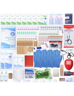 Bolsa de Primeros Auxilios MFASCO GO 160 Piezas con Estetoscopio 2