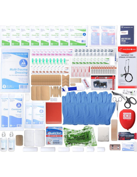 Bolsa de Primeros Auxilios MFASCO GO 160 Piezas con Estetoscopio