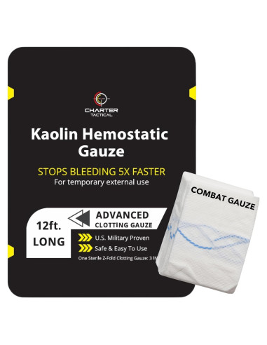 Gasa Hemostática Charter Tactical 7.62x3.81m para Control Sangrado