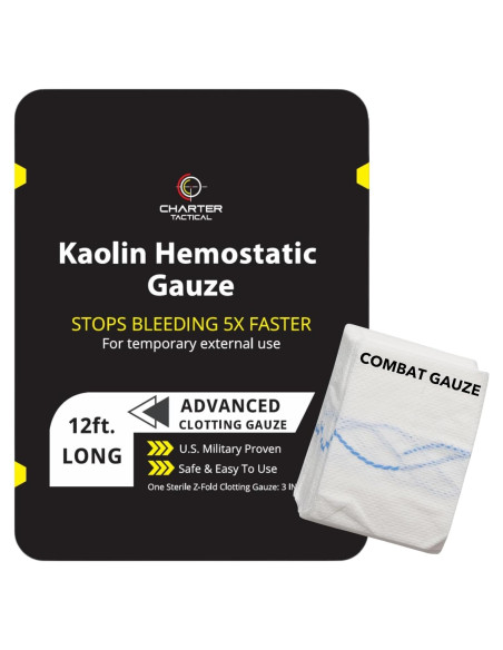 Gasa Hemostática Charter Tactical 7.62x3.81m para Control Sangrado