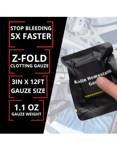 Gasa Hemostática Charter Tactical 7.62x3.81m para Control Sangrado 2