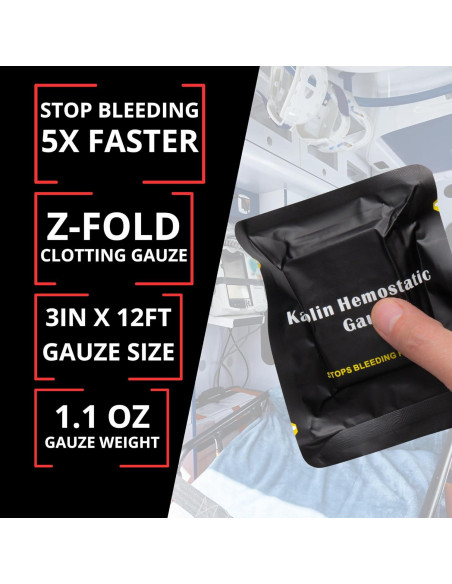 Gasa Hemostática Charter Tactical 7.62x3.81m para Control Sangrado