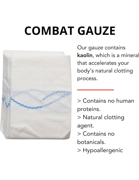 Gasa Hemostática Charter Tactical 7.62x3.81m para Control Sangrado