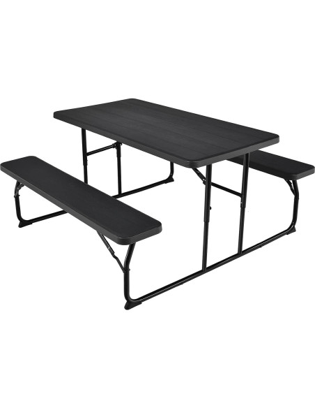 Conjunto de Mesa y Banco de Picnic Plegable Giantex 137x71cm