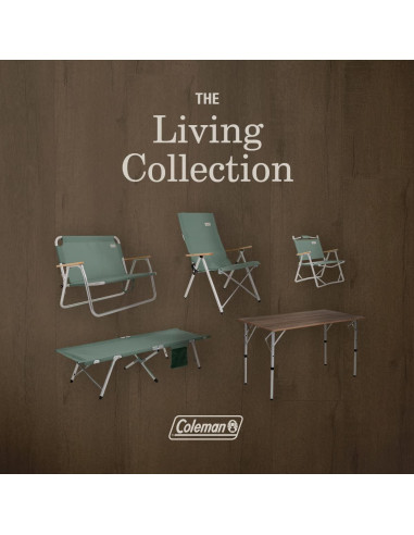 Mesa Plegable Coleman Living 120x70 cm Aluminio Madera Exterior