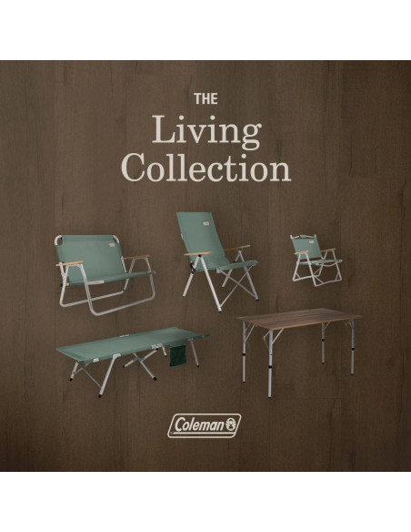 Mesa Plegable Coleman Living 120x70 cm Aluminio Madera Exterior