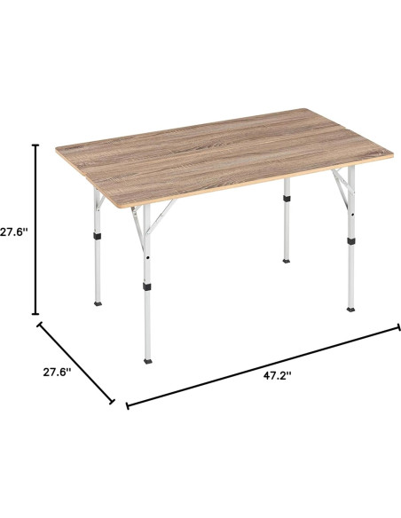 Mesa Plegable Coleman Living 120x70 cm Aluminio Madera Exterior