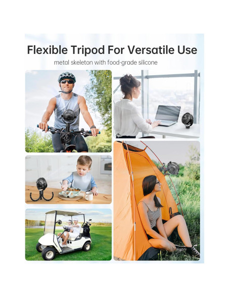 Ventilador de Coche Coohea KW42 Recargable 2000mAh 3 Velocidades