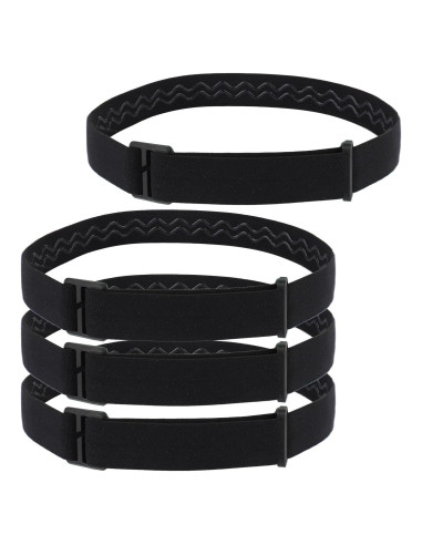 Correa Elástica para Linterna Frontal BOXOB 68cm Negra - 4 Piezas