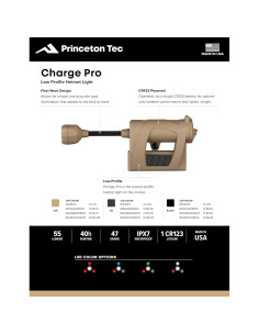 Luz Táctica Princeton Tec Charge Pro LED 55 Lúmenes Resistente 2