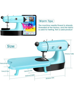 Mini Máquina de Coser Eléctrica WASAIQI FRJ001 con Luz LED 2