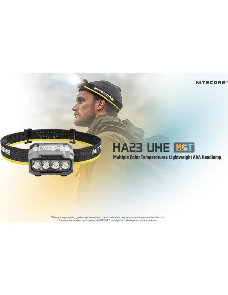 Linterna Frontal Nitecore HA23 UHE 600 Lúmenes AAA Recargable