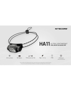 Linterna Frontal Nitecore HA11 240 Lúmenes Doble Haz 2