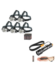 Linterna Frontal LED y Linterna Zoomable EverBrite 5-Pack