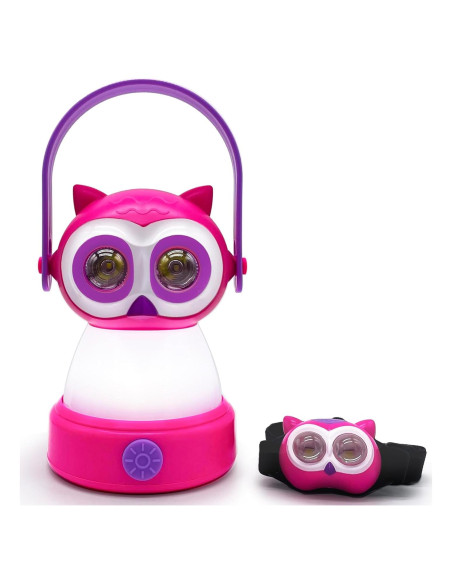 Linterna de Camping para Niños FANT.LUX Búho Rosa LED