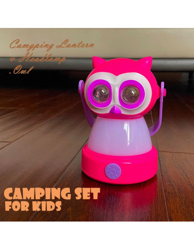 Linterna de Camping para Niños FANT.LUX Búho Rosa LED